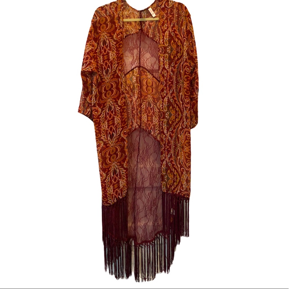 Boho Fringe Kimono